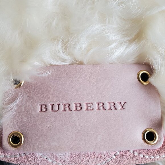 Burberry ! Furry with pom pom pink shoulder bag - Picture 7 of 17